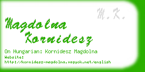 magdolna kornidesz business card